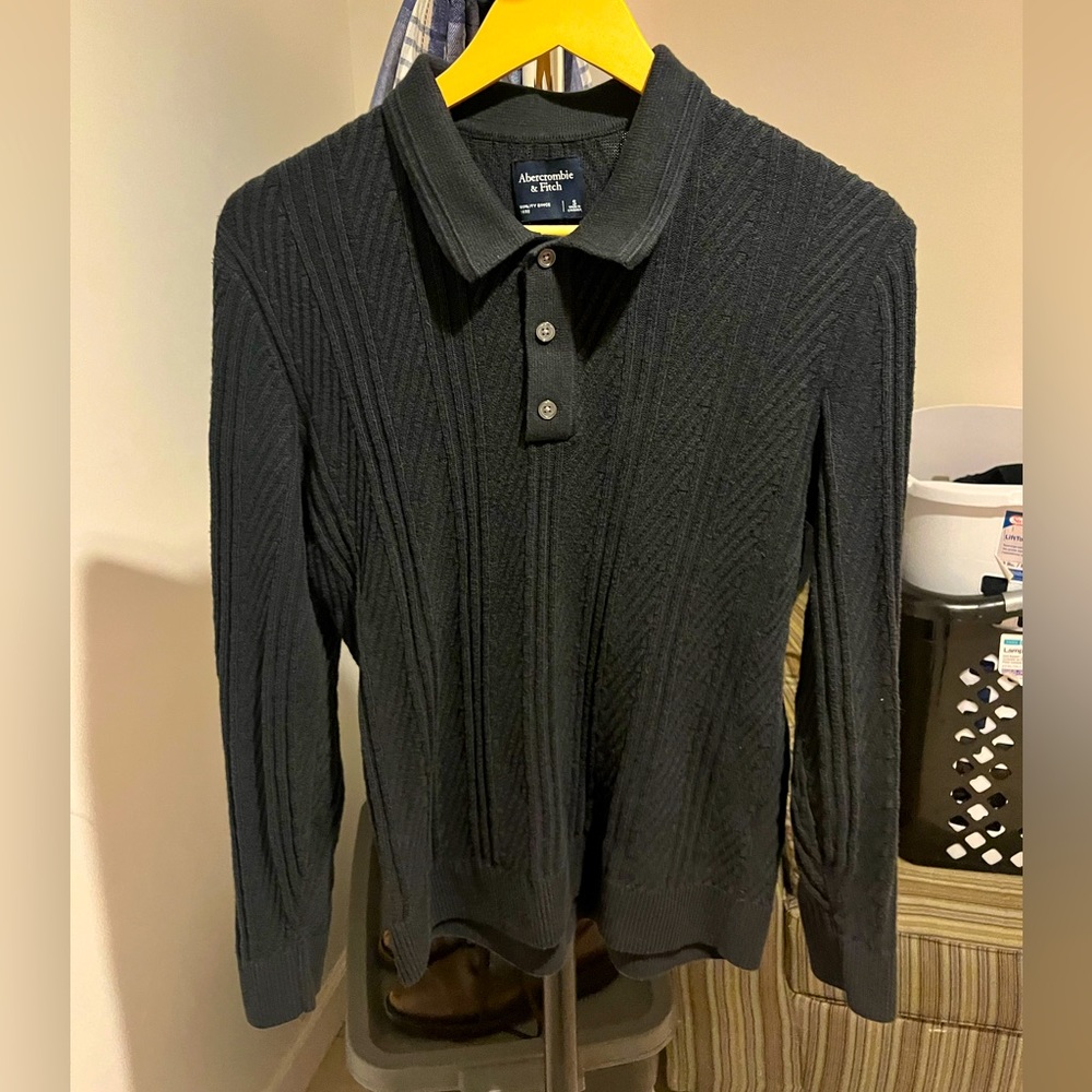 Abercrombie & Fitch Long Sleeve Sweater Polo